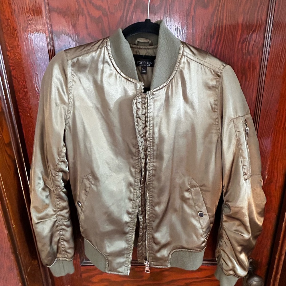 Top Shop Green Bomber Jacket